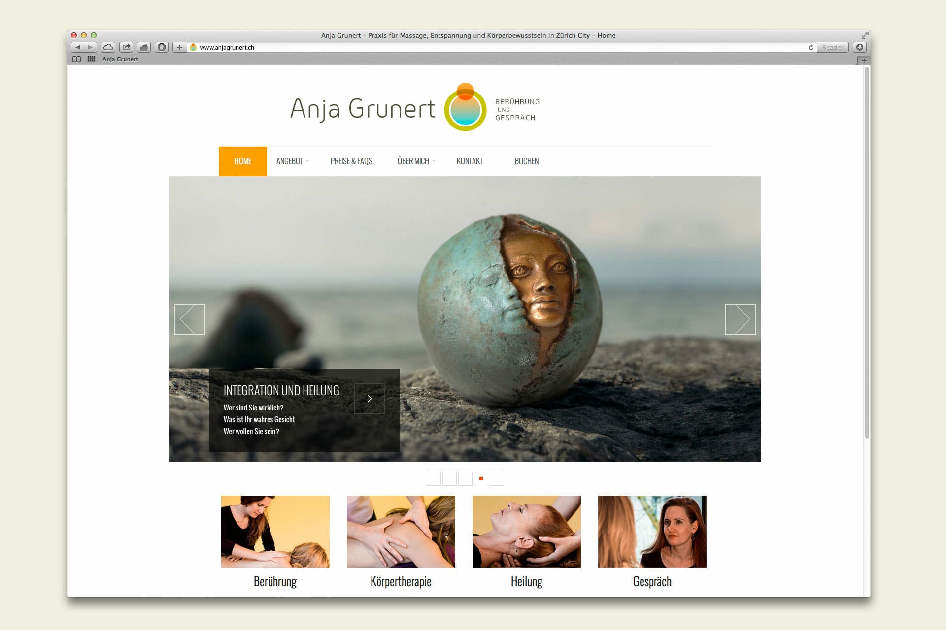 Anja Grunert Website Home