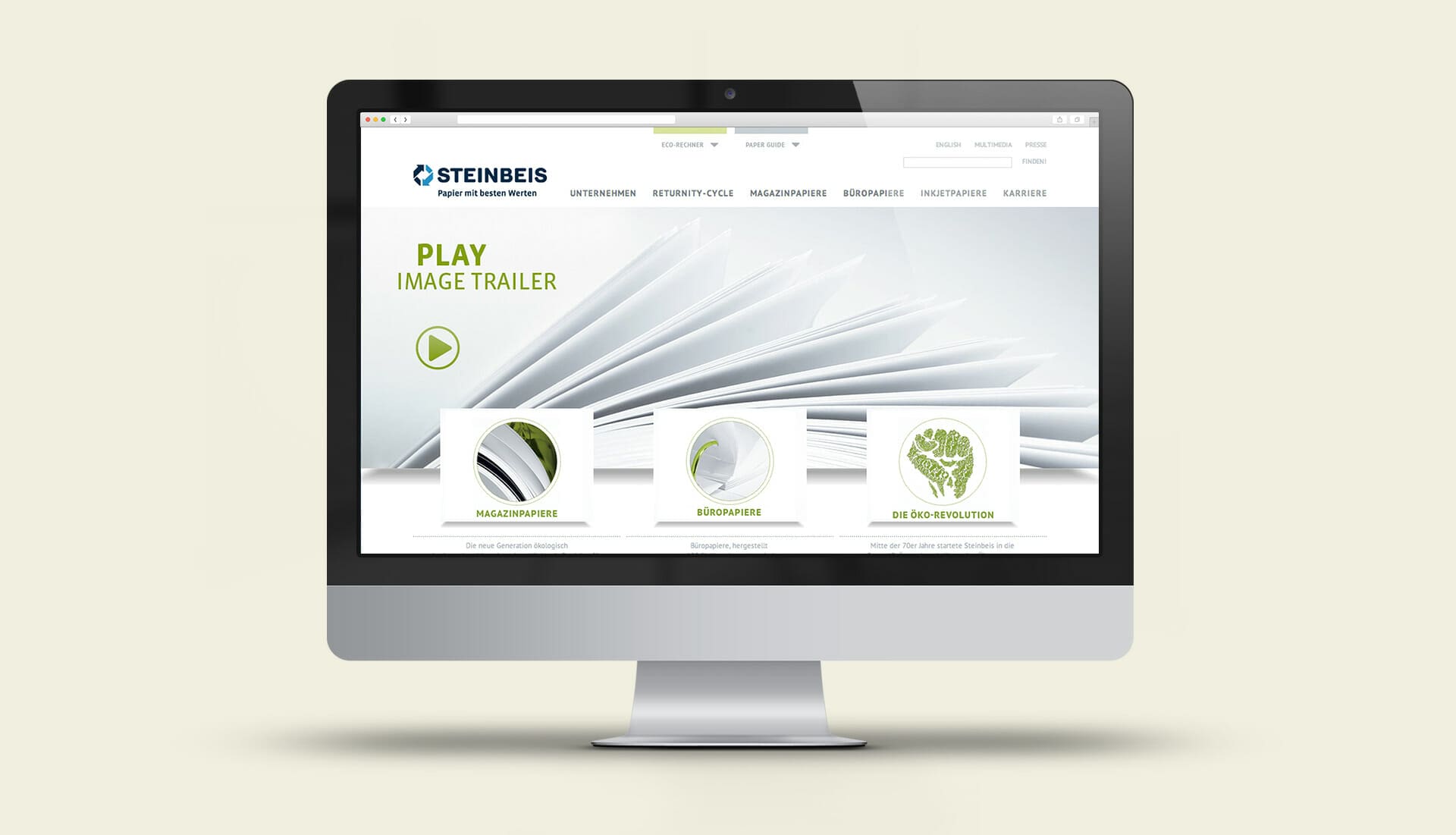 Steinbeis Papier Website 2012 Screen