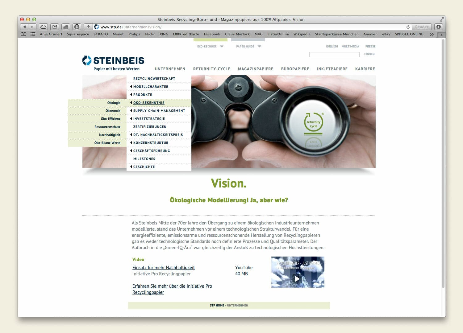 Steinbeis Papier Website 2012 Unternehmen 1