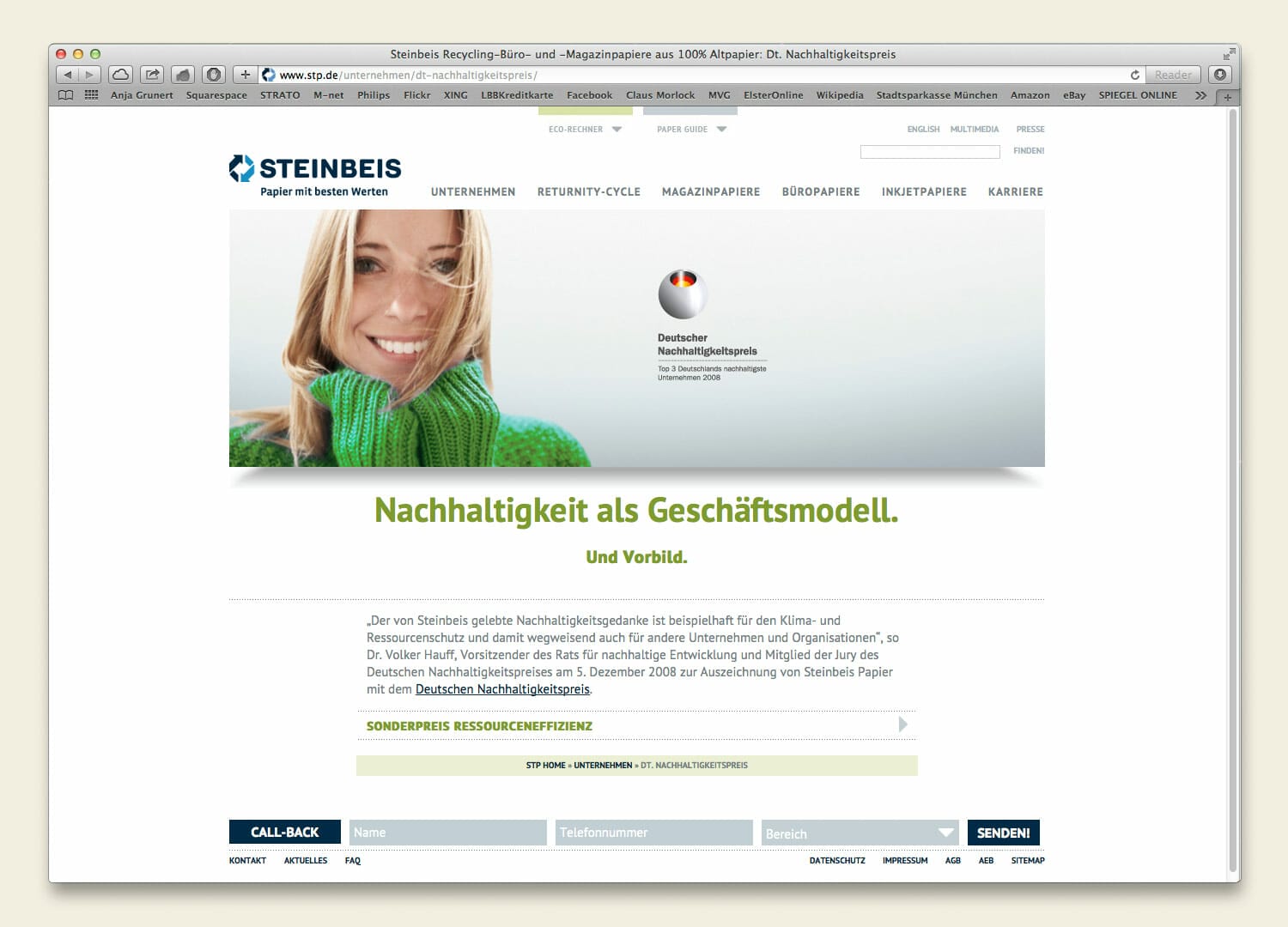Steinbeis Papier Website 2012 Unternehmen 2