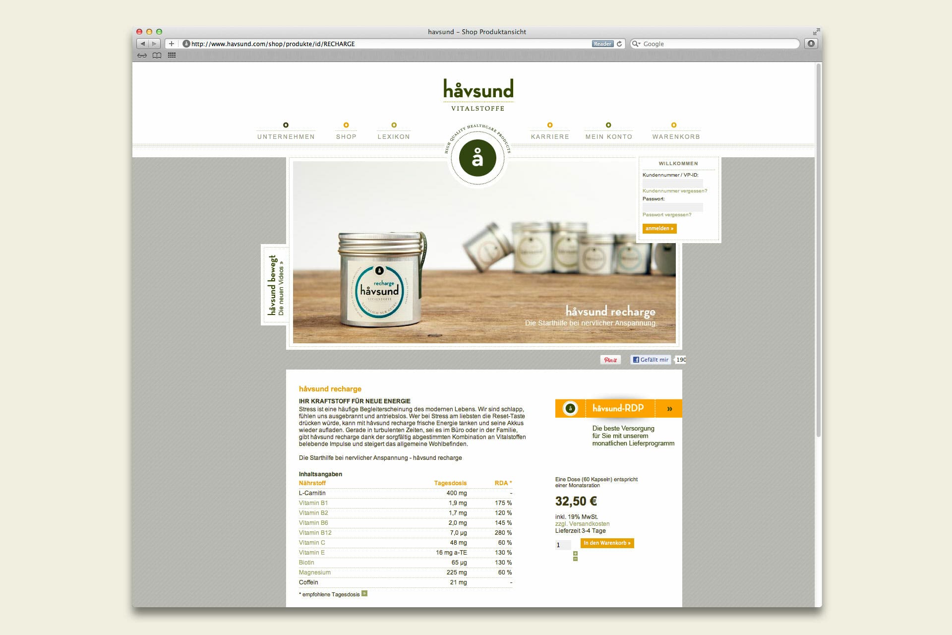 Havsund Website V1.0 Shop