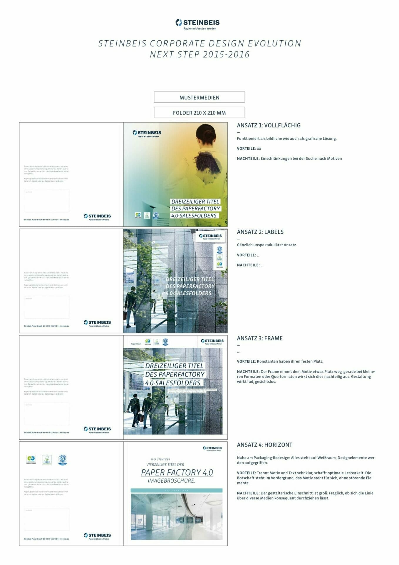 Corporate Design Konzept 2015 für Steinbeis Papier Seite 9
