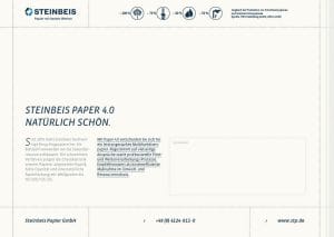 Steinbeis Papier Salesfolder 2016 Rückseite