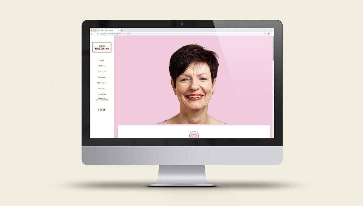 Portrait von Sabine Stöhr auf der Website von Brezelina