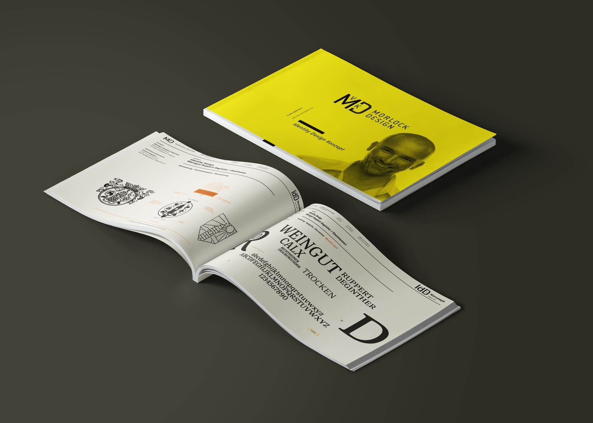 Corporate Identity Design für Ruppert-Deginther | Ein ausgezeichnetes Weingut in Rheinhessen | Darstellung des Corporate Identity Design Booklets